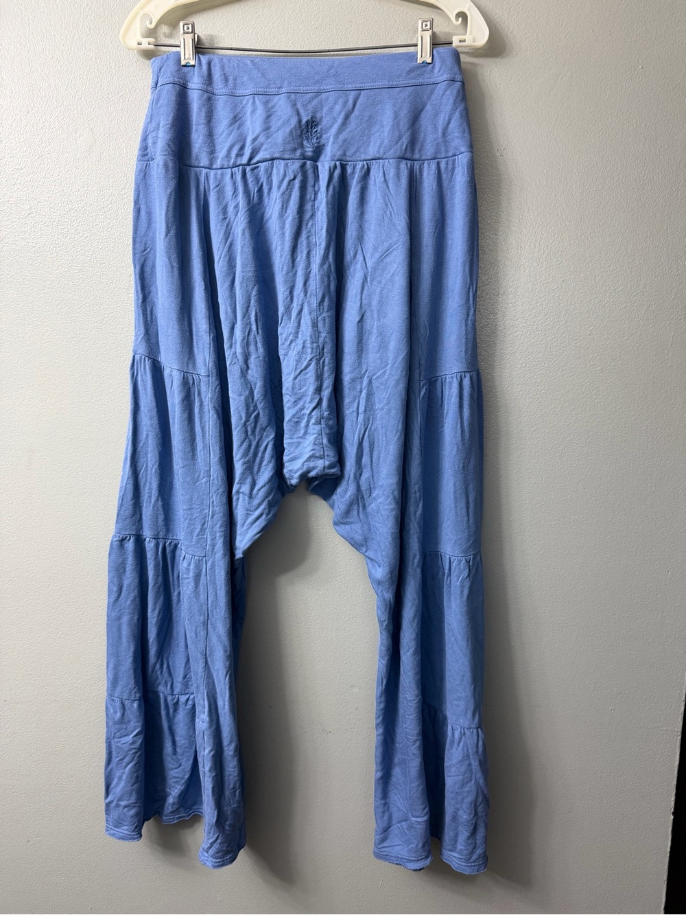 Free People movement blue Stay Low Harem Pants tier oversized baggy XS - Picture 2 of 9
